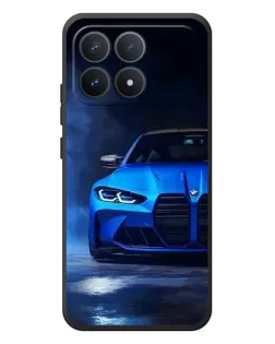 Чехол для Xiaomi Poco F8 Pro с картинкой «Голубая BMW M4»