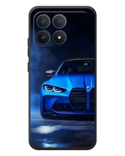 Чехол для Xiaomi Poco F8 Pro с картинкой «Голубая BMW M4» Чехол для Xiaomi Poco F8 Pro с картинкой «Голубая BMW M4»