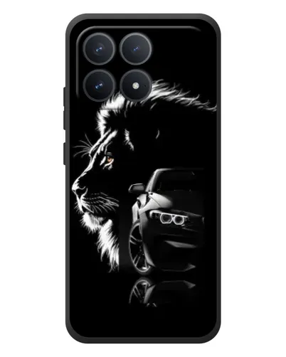 Чехол для Xiaomi Poco F8 Pro с картинкой «BMW и лев» Чехол для Xiaomi Poco F8 Pro с картинкой «BMW и лев»