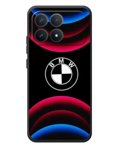 Чехол для Xiaomi Poco F8 Pro с картинкой «Логотип BMW и неоновые дуги» Чехол для Xiaomi Poco F8 Pro с картинкой «Логотип BMW и неоновые дуги»
