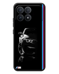 Чехол для Xiaomi Poco F8 Pro с картинкой «Силуэт BMW в темноте»