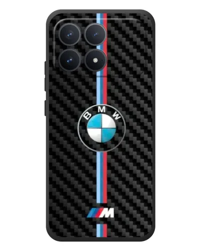 Чехол для Xiaomi Poco F8 Pro с картинкой «Эмблема BMW и карбон» Чехол для Xiaomi Poco F8 Pro с картинкой «Эмблема BMW и карбон»