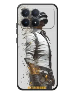 Чехол для Xiaomi Poco F8 Pro с картинкой «PUBG — боец в пыли»