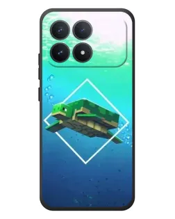 Чохол для Xiaomi Poco F8 Pro з картинкою «Черепаха Minecraft»