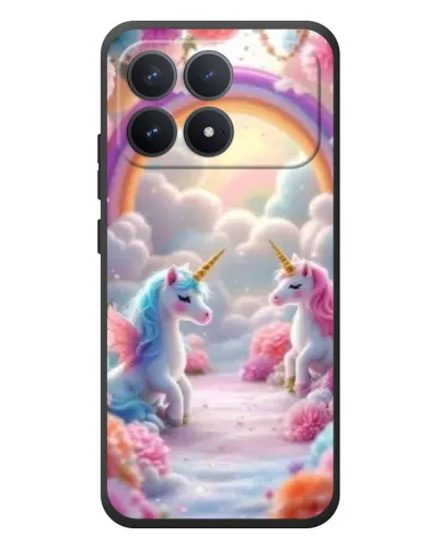 Чехол для Xiaomi Poco F8 Pro с картинкой «Радуга и единороги» Чехол для Xiaomi Poco F8 Pro с картинкой «Радуга и единороги»