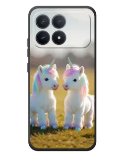 Чехол для Xiaomi Poco F8 Pro с картинкой «Пара единорогов»