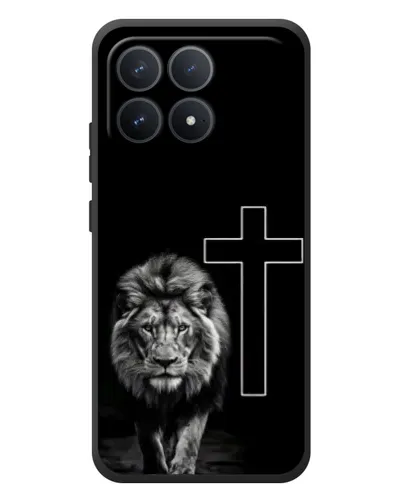 Чехол для Xiaomi Poco F8 Pro с картинкой «Лев и Крест»