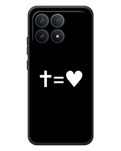 Чехол для Xiaomi Poco F8 Pro с картинкой «Крест и Сердце»