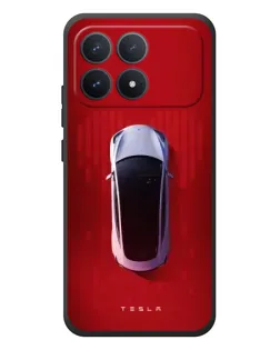 Чехол для Xiaomi Poco F8 Pro с картинкой «Tesla Top View»
