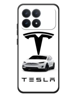 Чехол для Xiaomi Poco F8 Pro с картинкой «Tesla White Style»