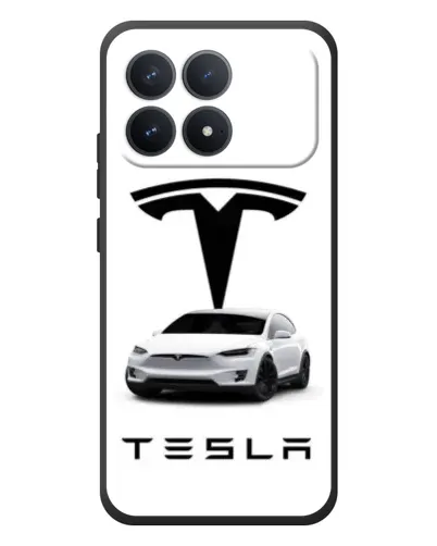 Чехол для Xiaomi Poco F8 Pro с картинкой «Tesla White Style»