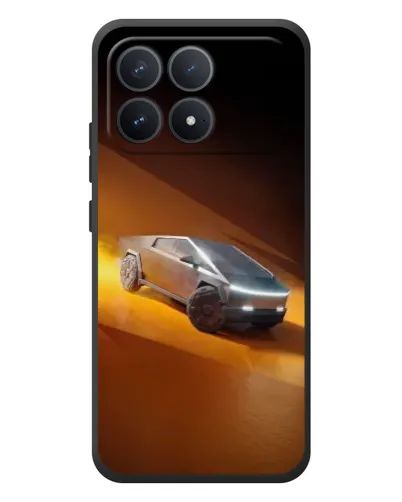Чехол для Xiaomi Poco F8 Pro с картинкой «Cybertruck в пустыне»