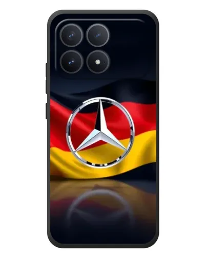Чехол для Xiaomi Poco F8 Pro с картинкой «Mercedes — флаг Германии»