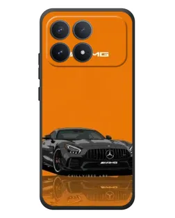 Чехол для Xiaomi Poco F8 Pro с картинкой «Оранжевый Mercedes AMG»