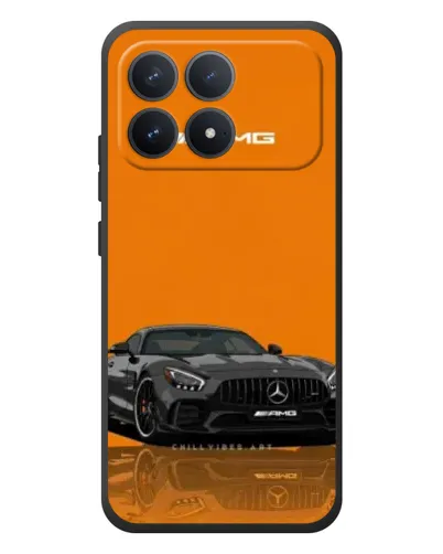 Чехол для Xiaomi Poco F8 Pro с картинкой «Оранжевый Mercedes AMG»