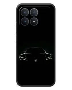 Чехол для Xiaomi Poco F8 Pro с картинкой «Mercedes — силуэт авто» Чехол для Xiaomi Poco F8 Pro с картинкой «Mercedes — силуэт авто»