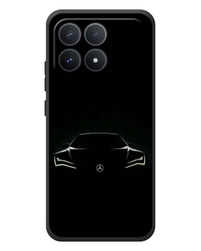 Чехол для Xiaomi Poco F8 Pro с картинкой «Mercedes — силуэт авто» Чехол для Xiaomi Poco F8 Pro с картинкой «Mercedes — силуэт авто»