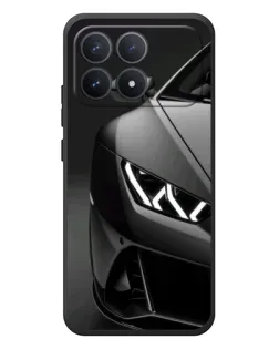 Чехол для Xiaomi Poco F8 Pro с картинкой «Lamborghini фары детализация»