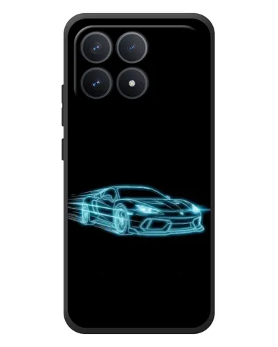 Чехол для Xiaomi Poco F8 Pro с картинкой «Неоновый контур Lamborghini» Чехол для Xiaomi Poco F8 Pro с картинкой «Неоновый контур Lamborghini»