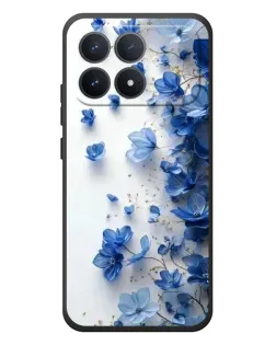 Чехол для Xiaomi Poco F8 Pro с картинкой «Голубой цветочный каскад»