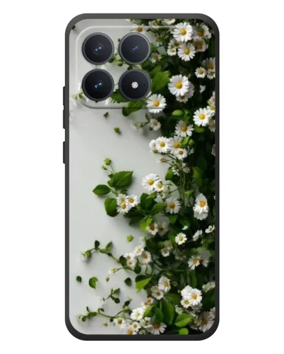Чехол для Xiaomi Poco F8 Pro с картинкой «Ветка мелких белых цветов»