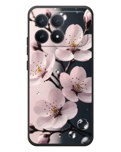 Чехол для Xiaomi Poco F8 Pro с картинкой «Нежная сакура и капли» Чехол для Xiaomi Poco F8 Pro с картинкой «Нежная сакура и капли»