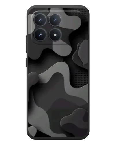 Чехол для Xiaomi Poco F8 Pro с картинкой «Темный абстрактный камуфляж»