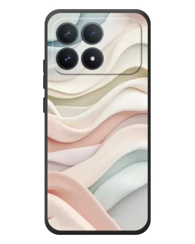 Чехол для Xiaomi Poco F8 Pro с картинкой «Пастельные нежные волны»