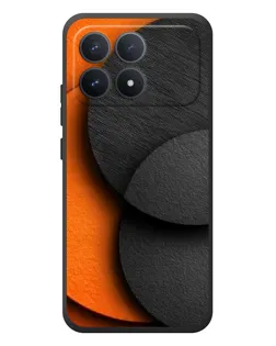 Чехол для Xiaomi Poco F8 Pro с картинкой «Геометрия оранжевых кругов»