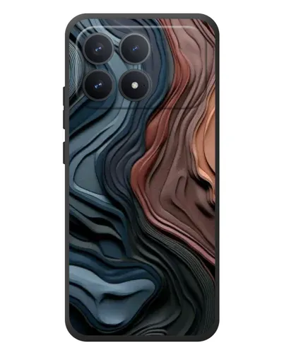 Чехол для Xiaomi Poco F8 Pro с картинкой «Цветные волны каньона»