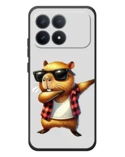 Чехол для Xiaomi Poco F8 Pro с картинкой «Капибара рэпер даб»