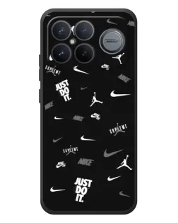 Чохол для Xiaomi Poco F8 Ultra з картинкою «Nike Black Pattern»