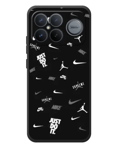 Чохол для Xiaomi Poco F8 Ultra з картинкою «Nike Black Pattern»