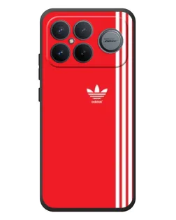Чехол для Xiaomi Poco F8 Ultra с картинкой «Красный минимализм Adidas»