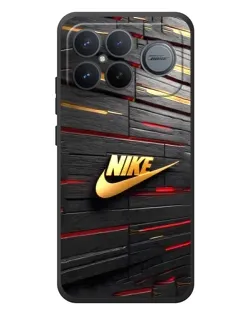 Чехол для Xiaomi Poco F8 Ultra с картинкой «Золотой Nike на металле»