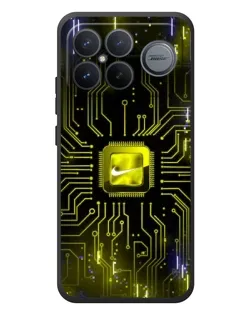 Чехол для Xiaomi Poco F8 Ultra с картинкой «Nike — золотая искра»