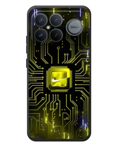 Чехол для Xiaomi Poco F8 Ultra с картинкой «Nike — золотая искра» Чехол для Xiaomi Poco F8 Ultra с картинкой «Nike — золотая искра»
