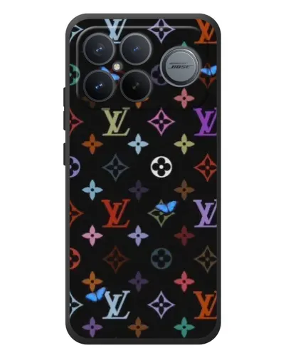 Чехол для Xiaomi Poco F8 Ultra с картинкой «Цветная монограмма LV» Чехол для Xiaomi Poco F8 Ultra с картинкой «Цветная монограмма LV»