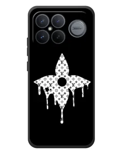 Чехол для Xiaomi Poco F8 Ultra с картинкой «Цветочная монограмма»