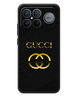 Чохол для Xiaomi Poco F8 Ultra з картинкою «Золотий логотип Gucci»
