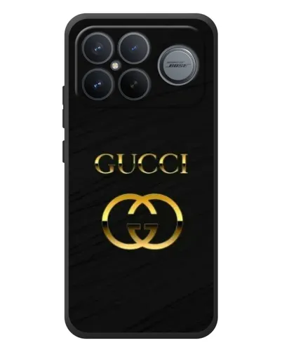 Чохол для Xiaomi Poco F8 Ultra з картинкою «Золотий логотип Gucci»