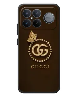 Чохол для Xiaomi Poco F8 Ultra з картинкою «Gucci — золотий метелик»
