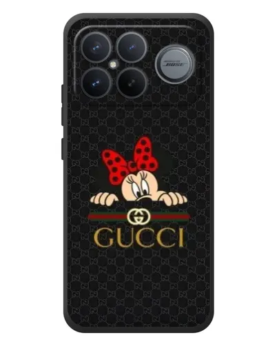 Чохол для Xiaomi Poco F8 Ultra з картинкою «Мінні Маус Gucci — чорний»