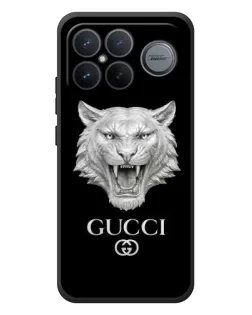 Чехол для Xiaomi Poco F8 Ultra с картинкой «Gucci — серебряный лев»