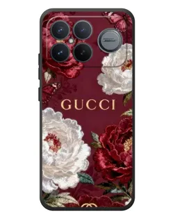 Чехол для Xiaomi Poco F8 Ultra с картинкой «Gucci — бордовые розы»