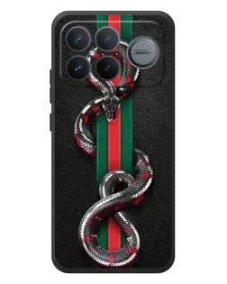 Чехол для Xiaomi Poco F8 Ultra с картинкой «Gucci — змея на полосе»