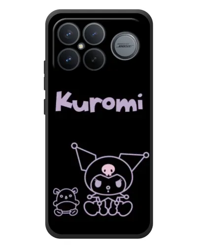 Чехол для Xiaomi Poco F8 Ultra с картинкой «Kuromi — черный минимализм»