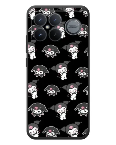 Чехол для Xiaomi Poco F8 Ultra с картинкой «Черный паттерн Kuromi»