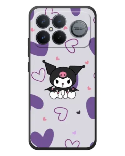 Чехол для Xiaomi Poco F8 Ultra с картинкой «Kuromi и лавандовые сердца»