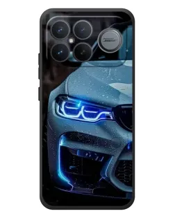 Чохол для Xiaomi Poco F8 Ultra з картинкою «Погляд BMW з синіми фарами»